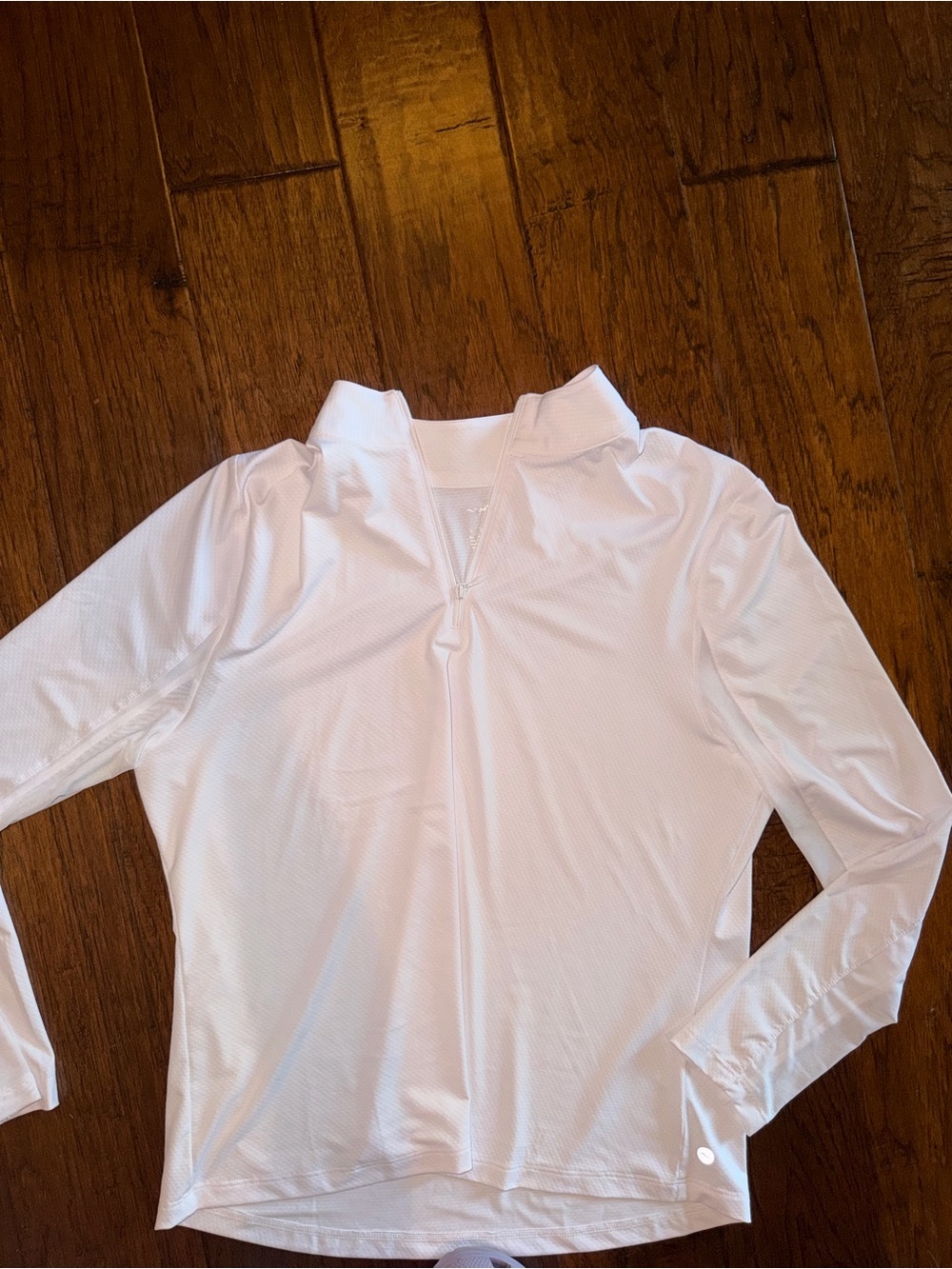 Gottex White Long-Sleeve Quarter-Zip Performance Tee